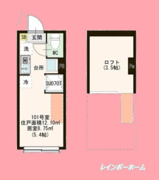 東京都墨田区墨田5(アパート)の賃貸物件の間取り