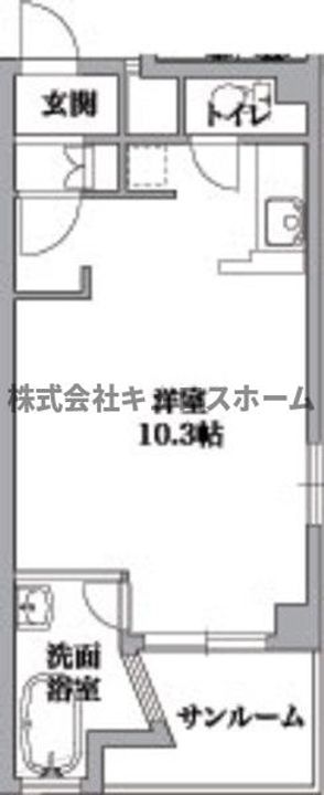 大阪府大阪市北区南扇町(マンション)の賃貸物件の間取り