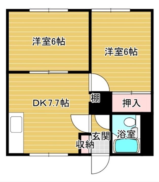 香登マンションの間取り