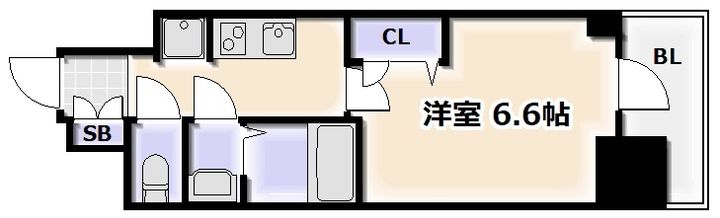 プレサンス四天王寺前夕陽ヶ丘アクティの間取り