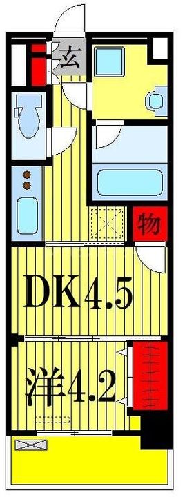 千葉県船橋市宮本1(マンション)の賃貸物件の間取り