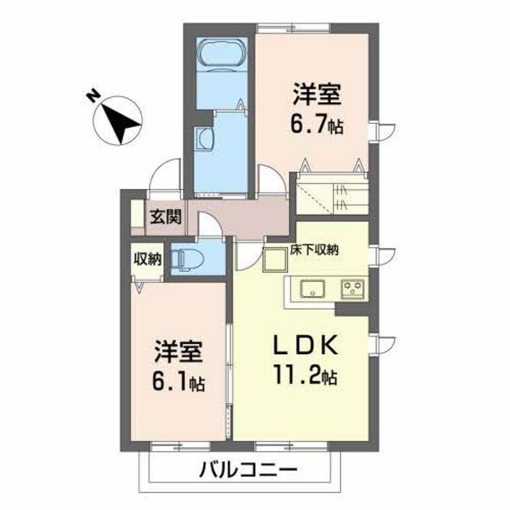 ベラージオ B棟の間取り