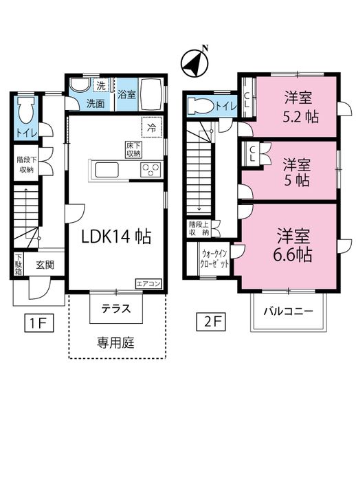 神奈川県川崎市麻生区千代ケ丘2(一戸建)の賃貸物件の間取り