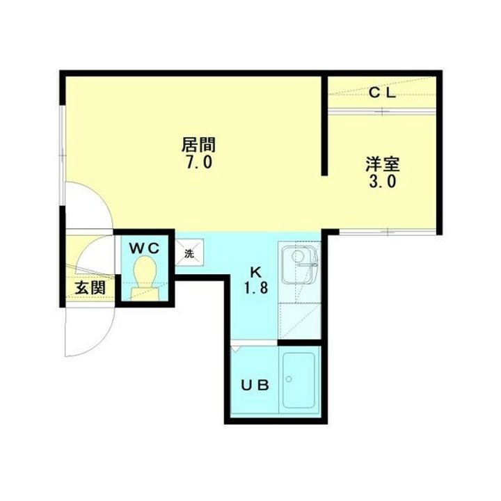 北海道札幌市豊平区中の島一条4(マンション)の賃貸物件の間取り