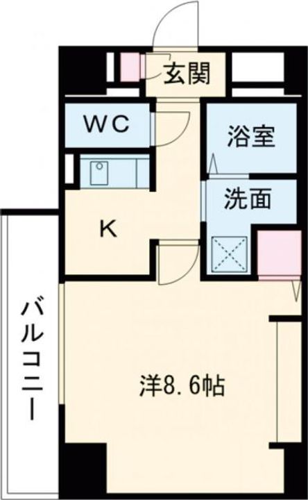 大阪府堺市堺区神明町西1(マンション)の賃貸物件の間取り