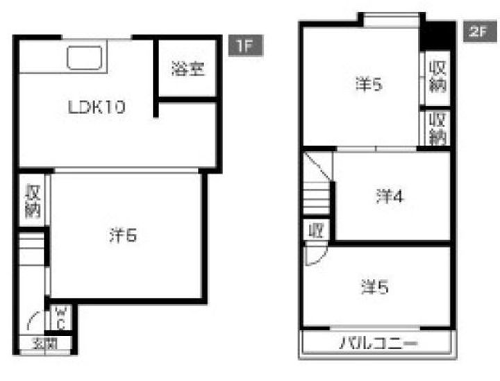 大阪府枚方市野村中町(一戸建)の賃貸物件の間取り