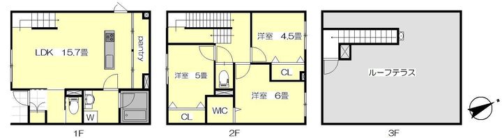 東京都新宿区下落合4(一戸建)の賃貸物件の間取り