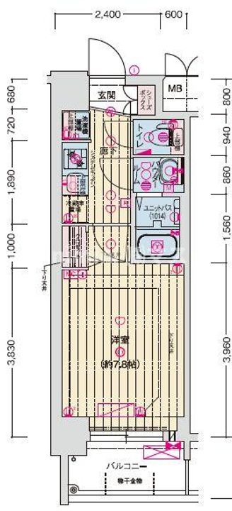 ソルテラス大阪BAY STATION SIDEの間取り