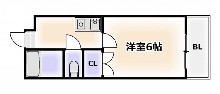 ラパンジール恵美須IIIの間取り