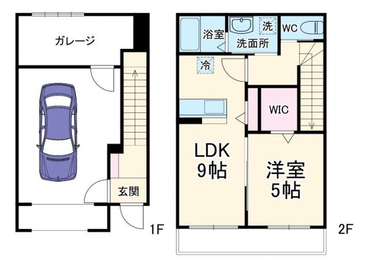神奈川県秦野市若松町(アパート)の賃貸物件の間取り