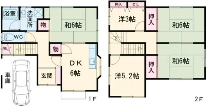 和歌山県和歌山市加納(一戸建)の賃貸物件の間取り