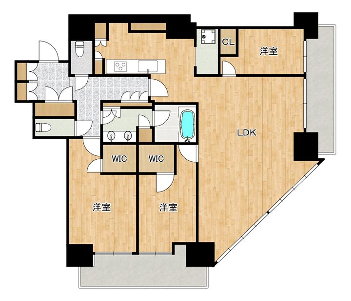 ザ・タワー横浜北仲の間取り