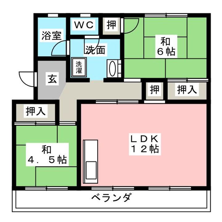 天王ハイツの間取り