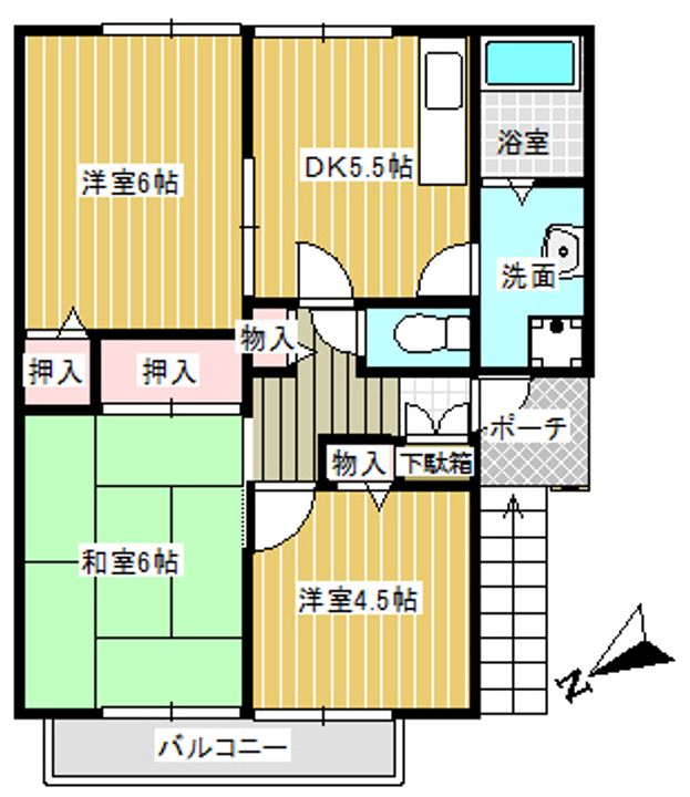 メゾン小串Bの間取り