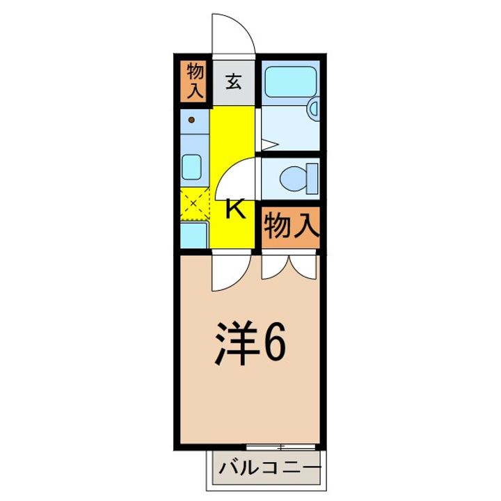 千葉県四街道市もねの里2(アパート)の賃貸物件の間取り