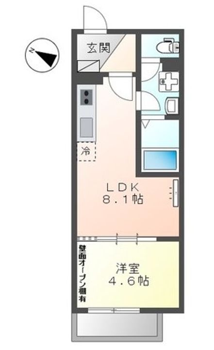 神奈川県川崎市中原区宮内2(アパート)の賃貸物件の間取り