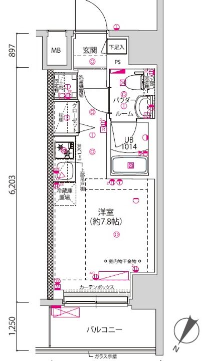 クラリッサ横浜シエルの間取り