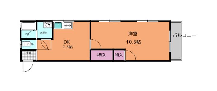 マンション芝の間取り