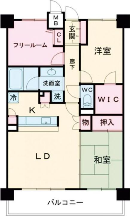 奈良県香芝市五位堂3(マンション)の賃貸物件の間取り