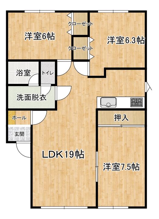 メルセデス栄 B棟の間取り