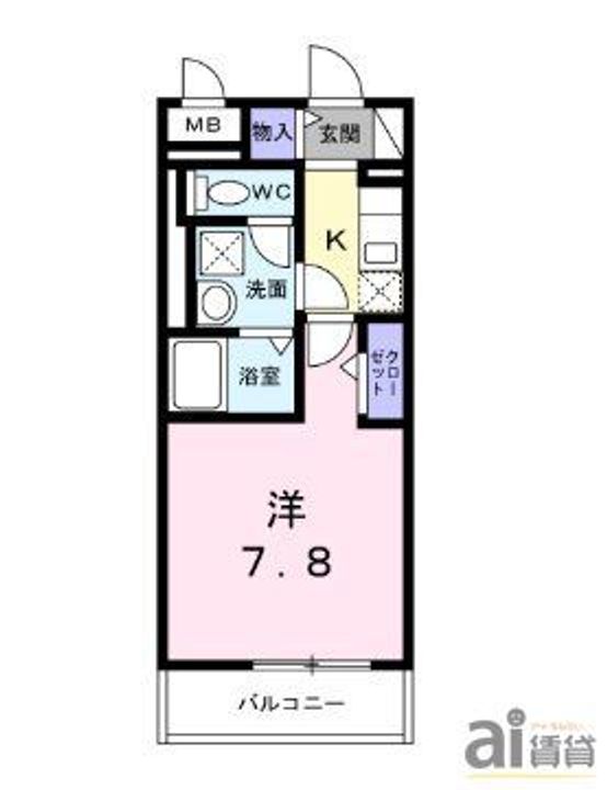東京都国立市谷保(アパート)の賃貸物件の間取り