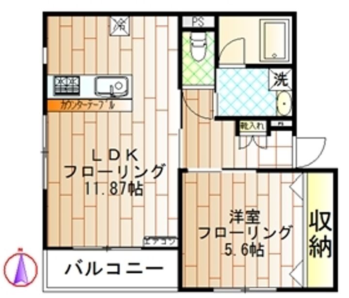 東京都中野区野方6(マンション)の賃貸物件の間取り