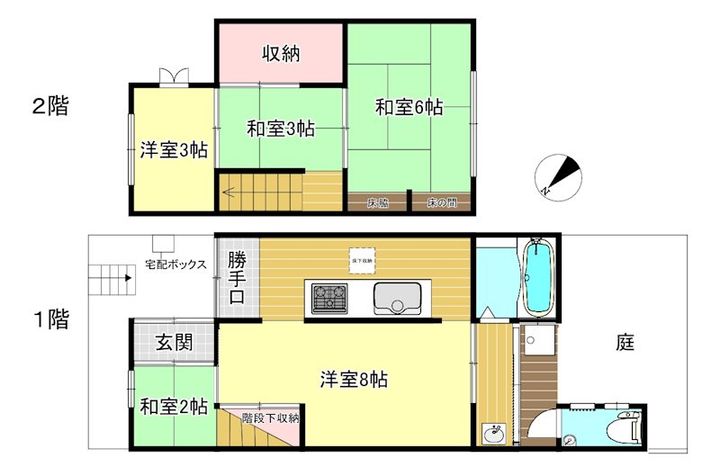 京都府京都市北区紫野郷ノ上町(一戸建)の賃貸物件の間取り