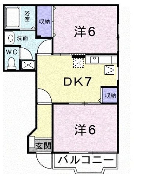 大阪府堺市中区福田(アパート)の賃貸物件の間取り