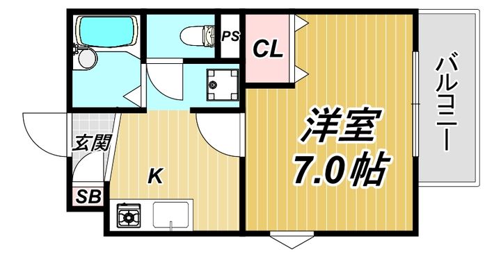 愛宕ハイツの間取り