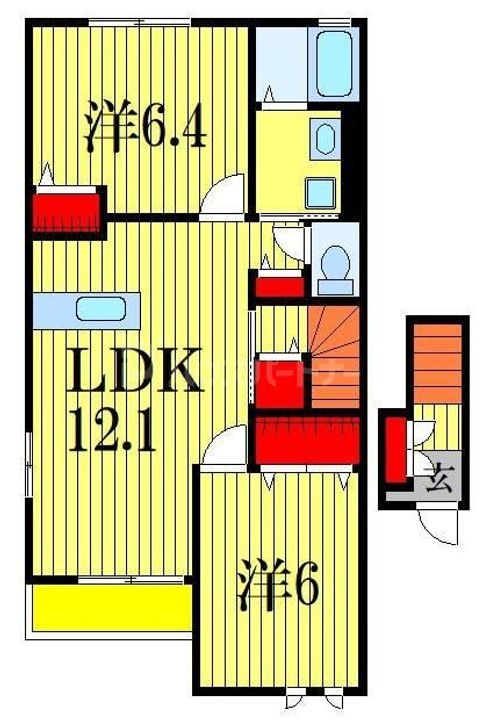 千葉県船橋市上山町2(アパート)の賃貸物件の間取り