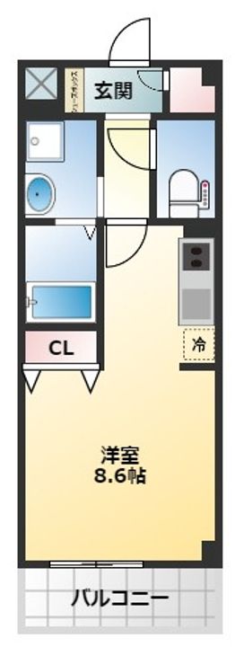 大阪府豊中市玉井町1(マンション)の賃貸物件の間取り