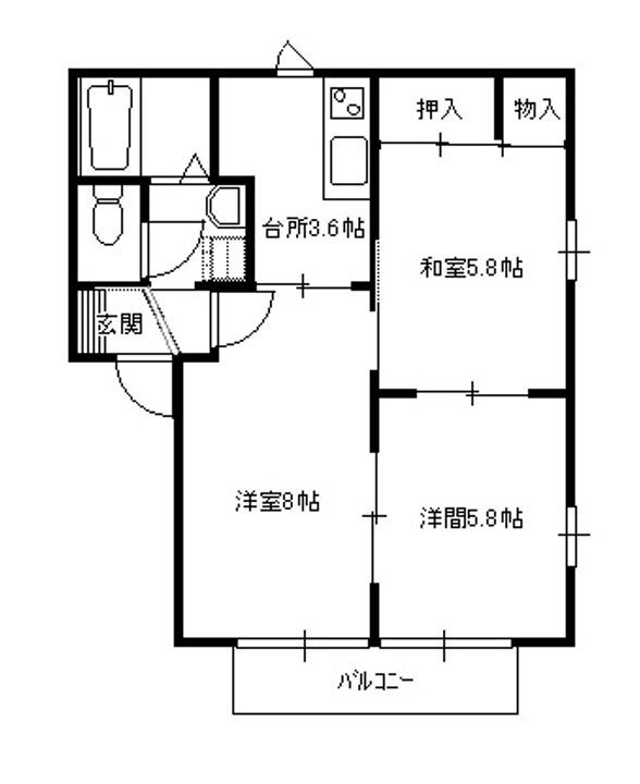 ディアス杉の入A棟の間取り