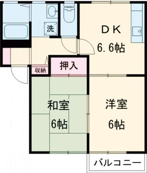 新潟県新潟市江南区砂岡2(アパート)の賃貸物件の間取り