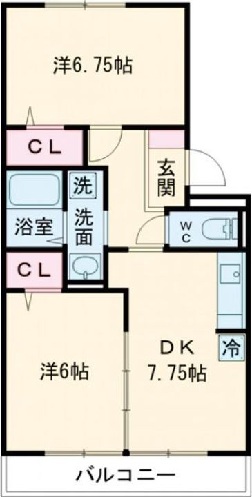 エクレール美濃屋 Cの間取り