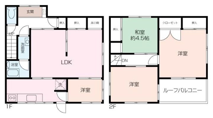 神奈川県横浜市磯子区杉田4(一戸建)の賃貸物件の間取り
