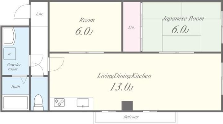 大阪府摂津市千里丘東4(マンション)の賃貸物件の間取り