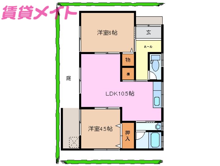 三重県四日市市笹川2(一戸建)の賃貸物件の間取り