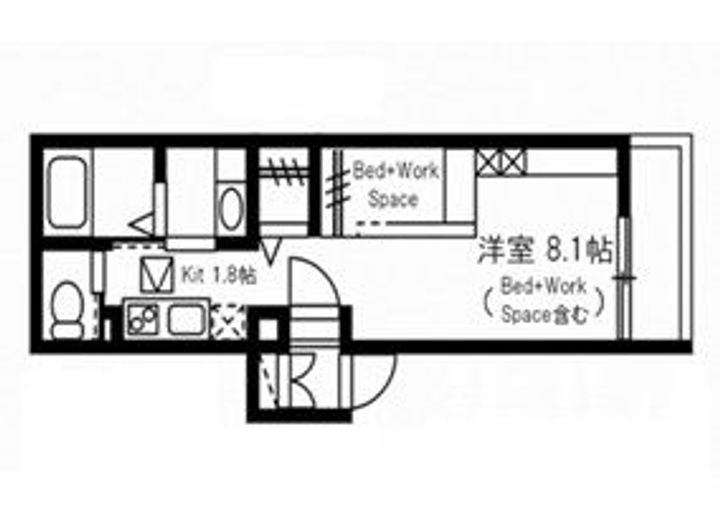 東京都八王子市万町(マンション)の賃貸物件の間取り