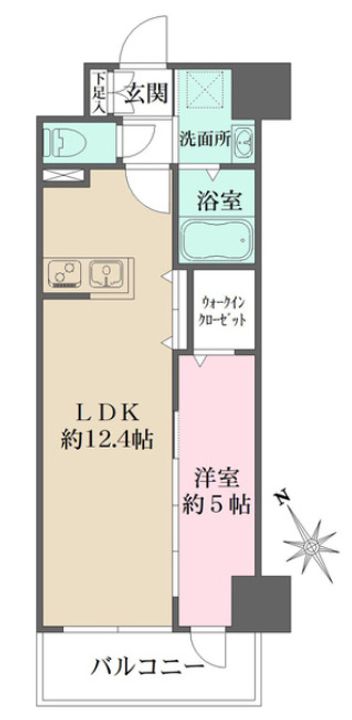 N flats横浜関内IIの間取り
