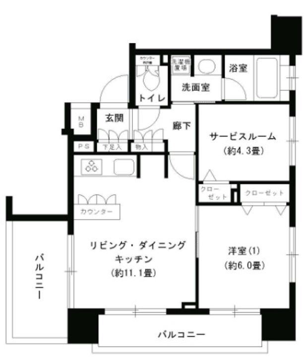 パークキューブ浅草田原町の間取り