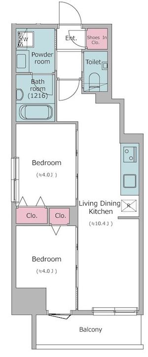 東京都台東区入谷2(マンション)の賃貸物件の間取り
