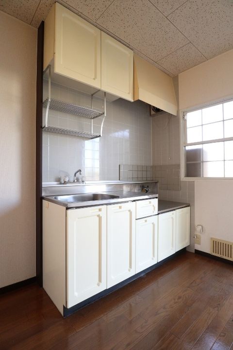 岡山県倉敷市福井(アパート)の賃貸物件のキッチン