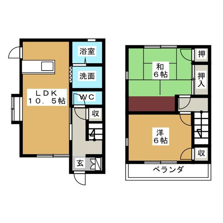 静岡県掛川市大多郎(一戸建)の賃貸物件の間取り