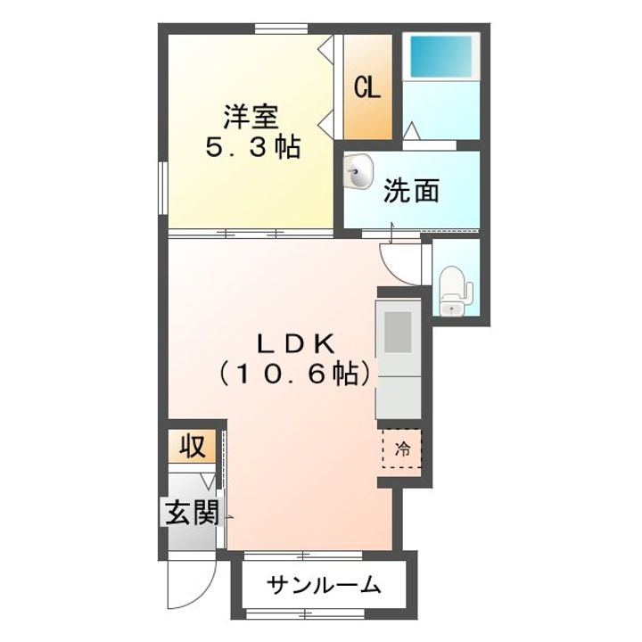 クラール西原の間取り