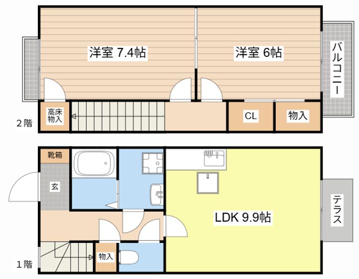滋賀県大津市本堅田4(一戸建)の賃貸物件の間取り