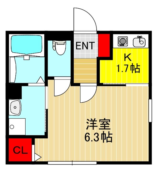 エミネックス芝中田の間取り