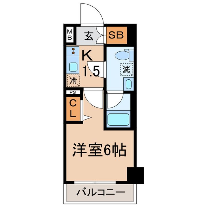 神奈川県横浜市西区浜松町の賃貸マンションの間取り