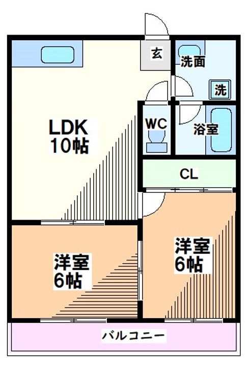 東京都国分寺市東元町1(マンション)の賃貸物件の間取り