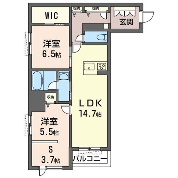 コンフォール冬青(ソヨゴ)の間取り