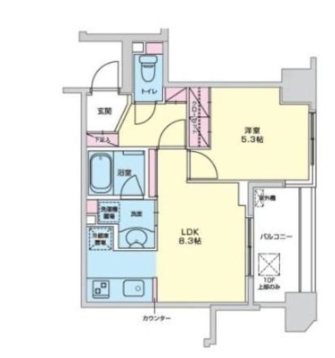 東京都台東区柳橋2(マンション)の賃貸物件の間取り